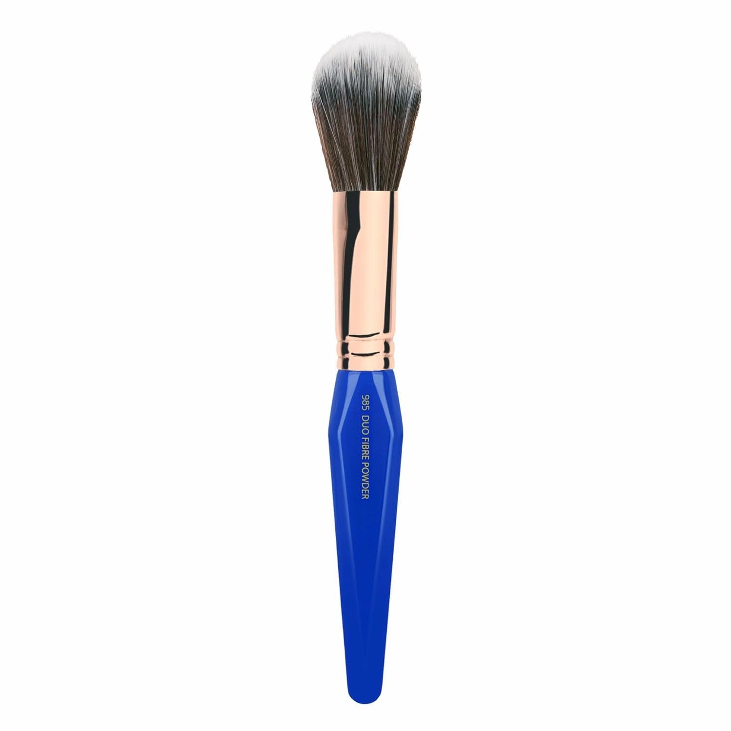 Bdellium Tools Professional Makeup Brush - Golden Triangle 985 Duo Fibre Powder - With All Vegan and Soft Synthetic Fibers, For Lightweight Powder Application (Blue, 1pc)