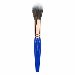 Bdellium Tools Professional Makeup Brush - Golden Triangle 985 Duo Fibre Powder - With All Vegan and Soft Synthetic Fibers, For Lightweight Powder Application (Blue, 1pc)