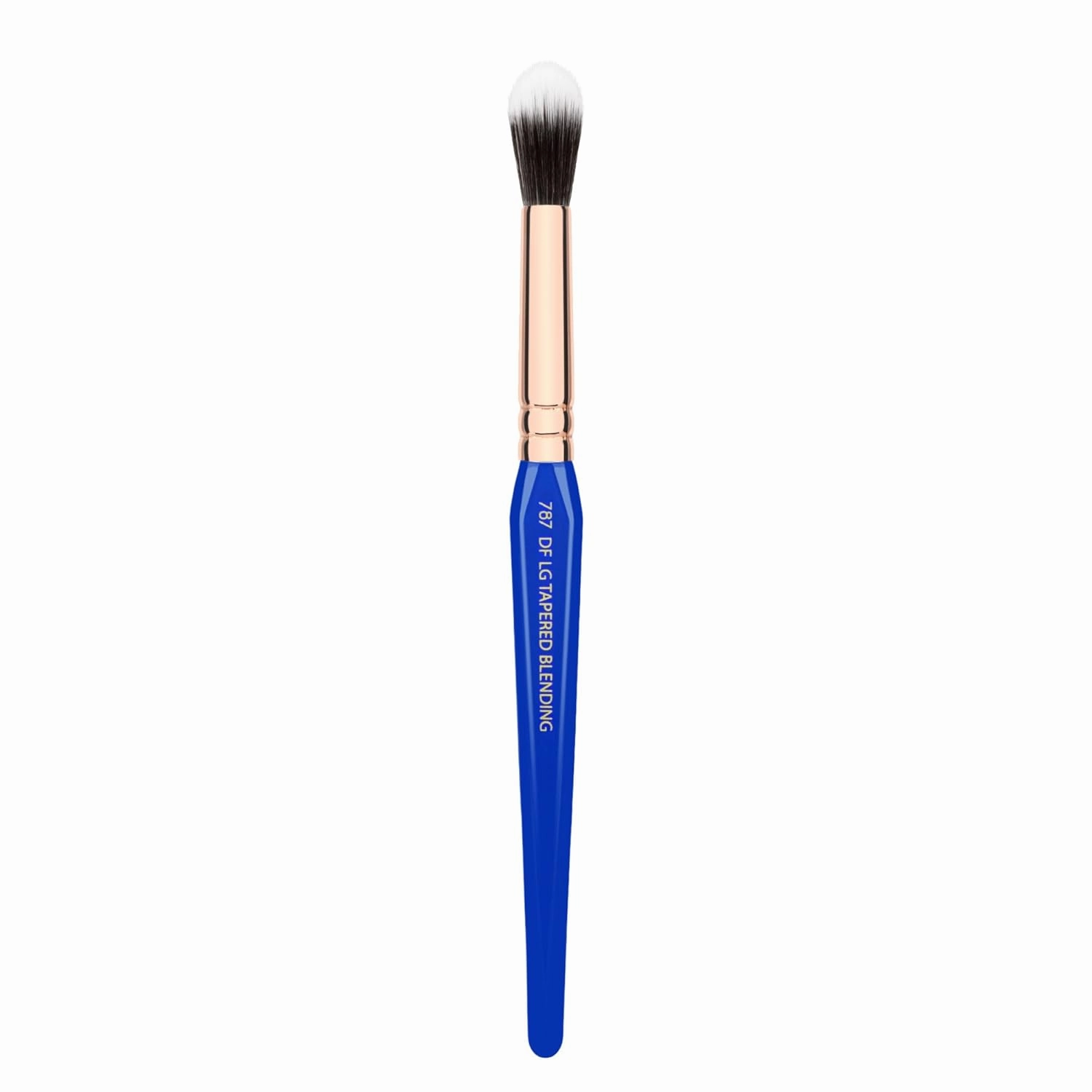 Bdellium Tools Professional Makeup Brush - Golden Triangle Series 787 Duet Fibre Large Tapered Blending - With All Vegan and Soft Synthetic Fibers, For Controlled Lightweight Application (Blue, 1pc)