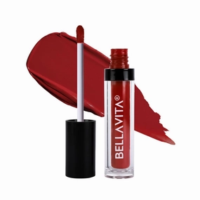 BE.LLAVI.TA Kiss-Proof Liquid Lipstick | 3.8 ml | 18-hr Stay | Transferproof Lipstick | Long Lasting | Ultra Matte Finish | Waterproof Liquid Lipsticks for Women | Scarlet Red