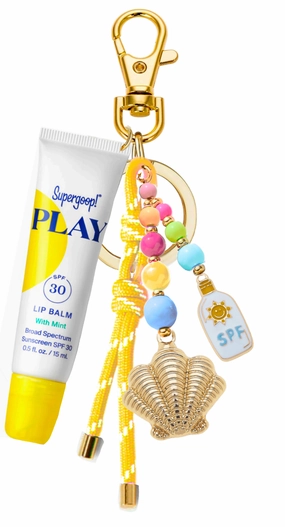 Beach Day Cluster Bag Charm in Yellow & Shiny Gold
