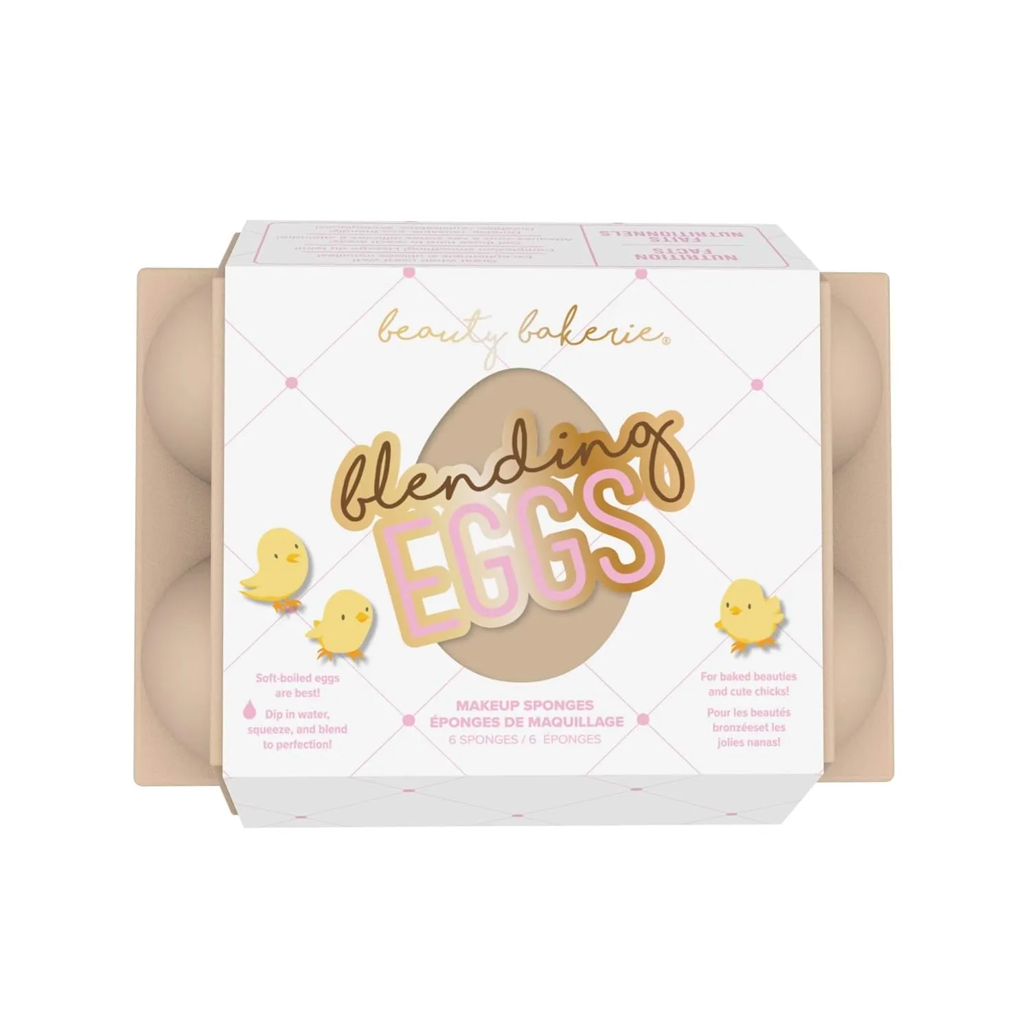 Beauty Bakerie Blending Egg Beauty Sponge Cosmetic Face Make up Blender Sponge Applicator for Powder, Liquid, Foundation, Concealer and Blending, Latex Free 6 Pack Set, Pink/Turquoise