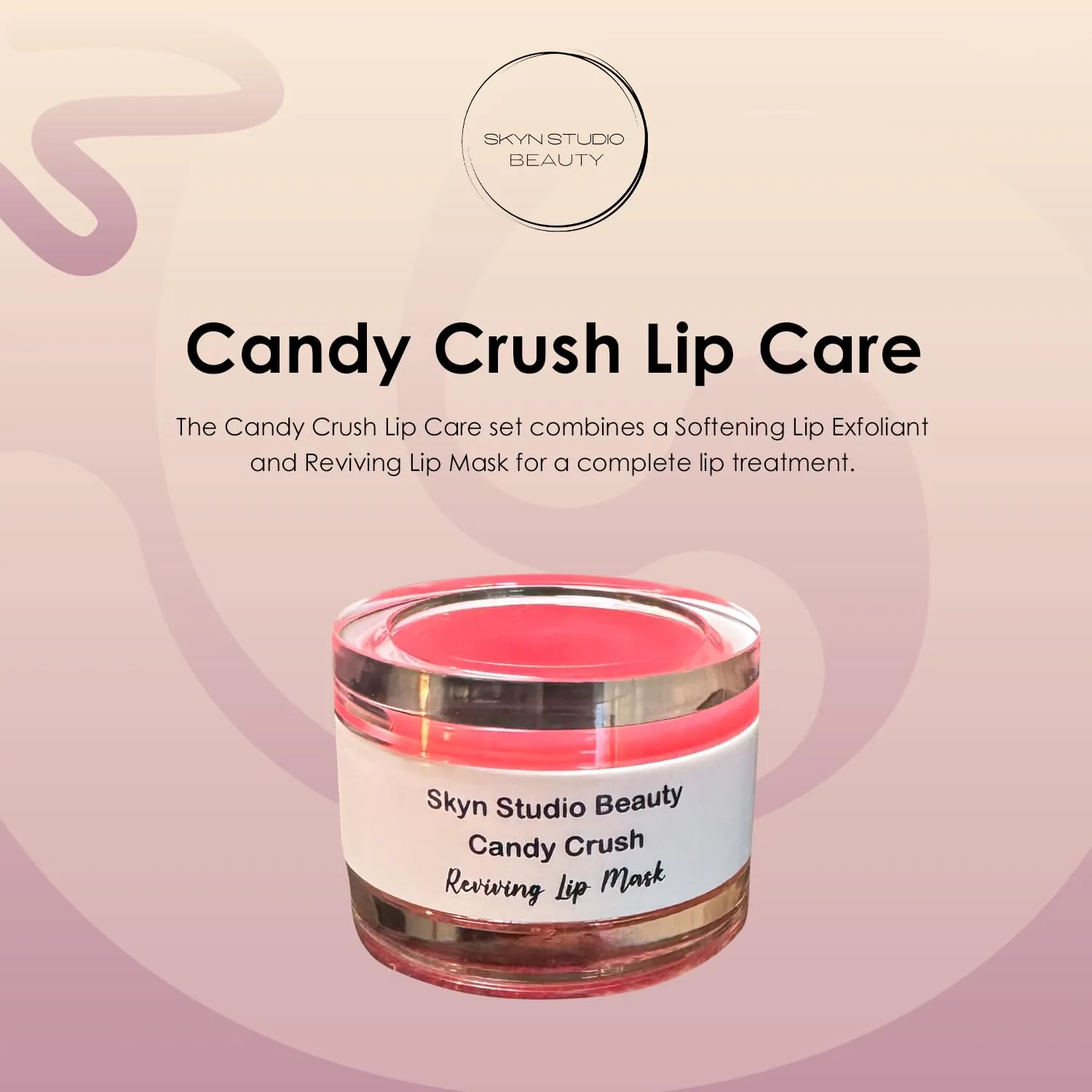 BEAUTY Candy Crush Lip Care, 2-in-1 Lip Scrub and Balm Mask, Strawberry Flavor Softening Lip Exfoliant and Reviving Lip Mask, Gently Exfoliates and Deeply Hydrates Lip Treatment, Vegan