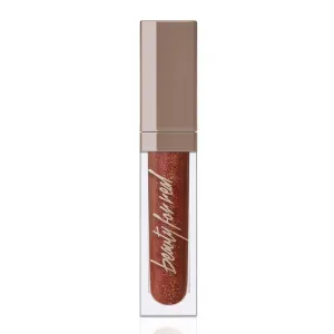 Beauty For Real Lip Gloss   Shine, Rebel Rebel - Deep Maroon Metallic - Non-Sticky Plumping & Hydrating Gloss - Light & Mirror In Cap - Contains Marine Collagen - 0.15 fl oz