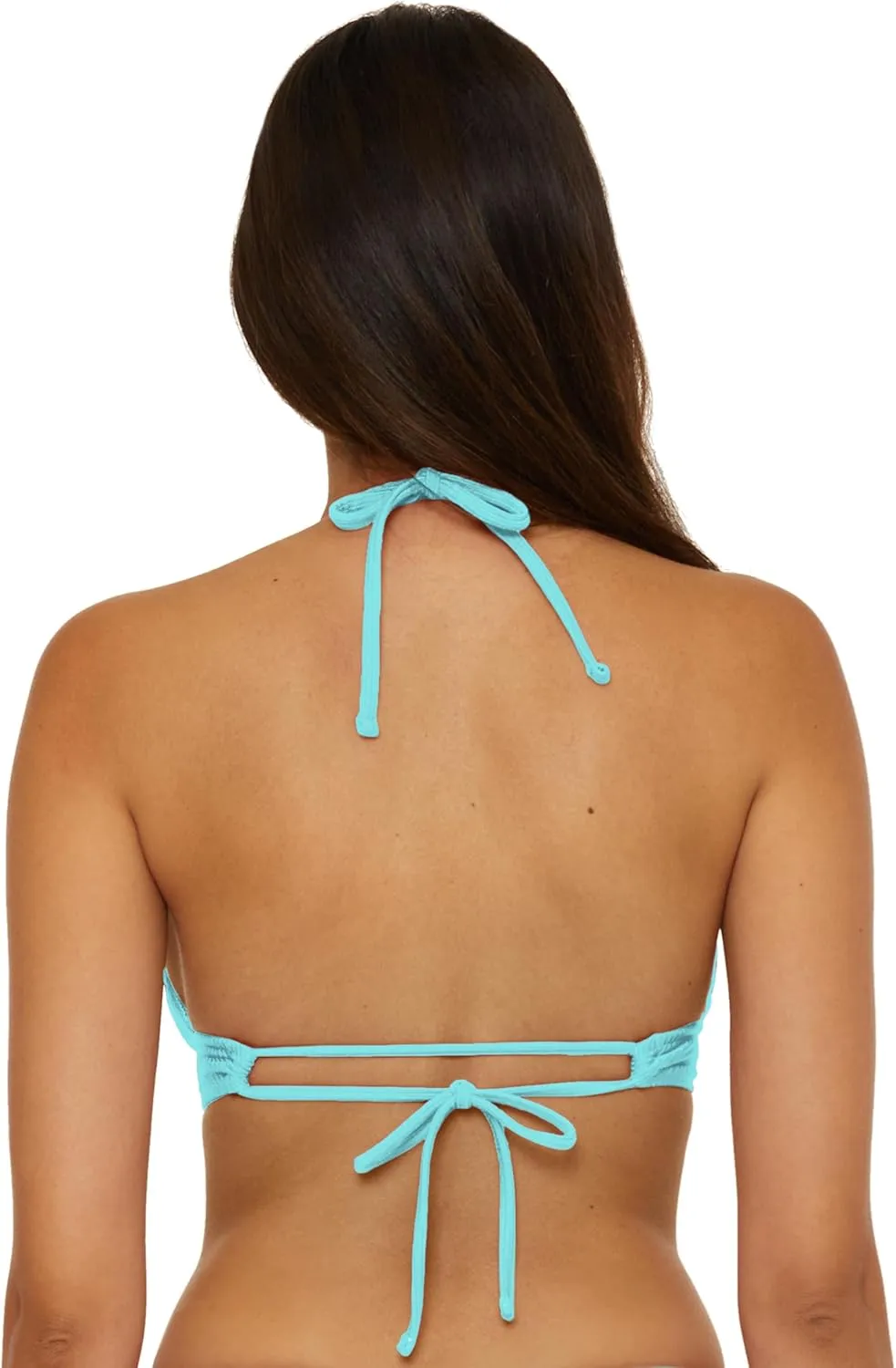 BECCA Women's Monte Carlo Halter Bikini Top, Adjustable, Tie Back, Swimwear Separates