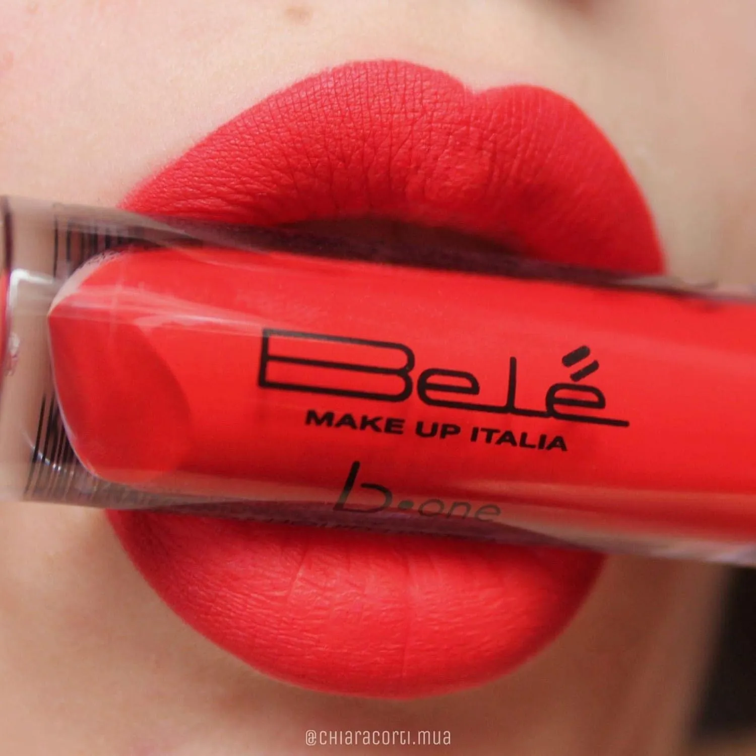 Belé Makeup Italia b.One Line, Liquid Mat Lipstick (#3 Red Fire) (Made In Italy)