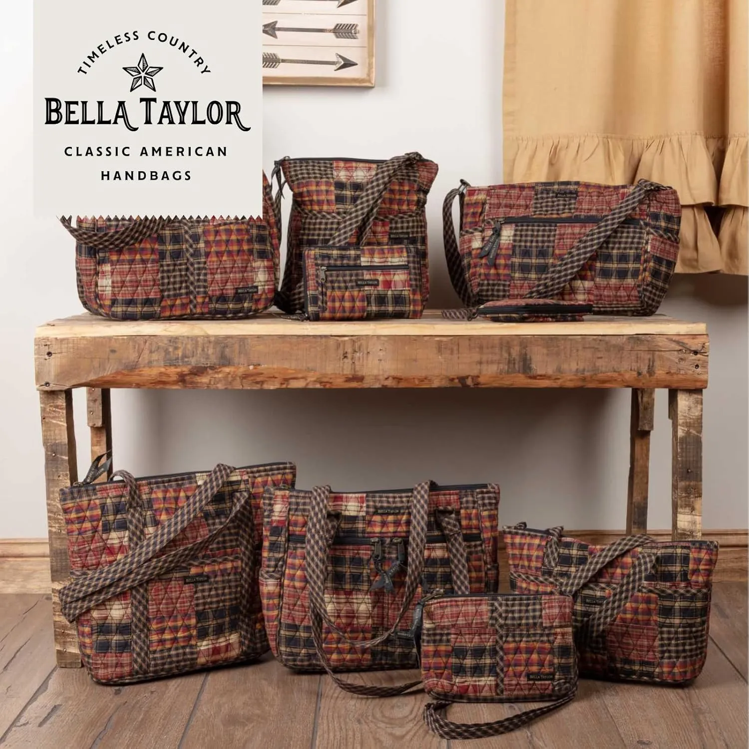Bella Taylor Essentials Crossbody Purse with Built In Wallet