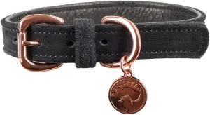 Benji & Flo - NOBLE dog collar, Navy Blue / Rose Gold, Medium