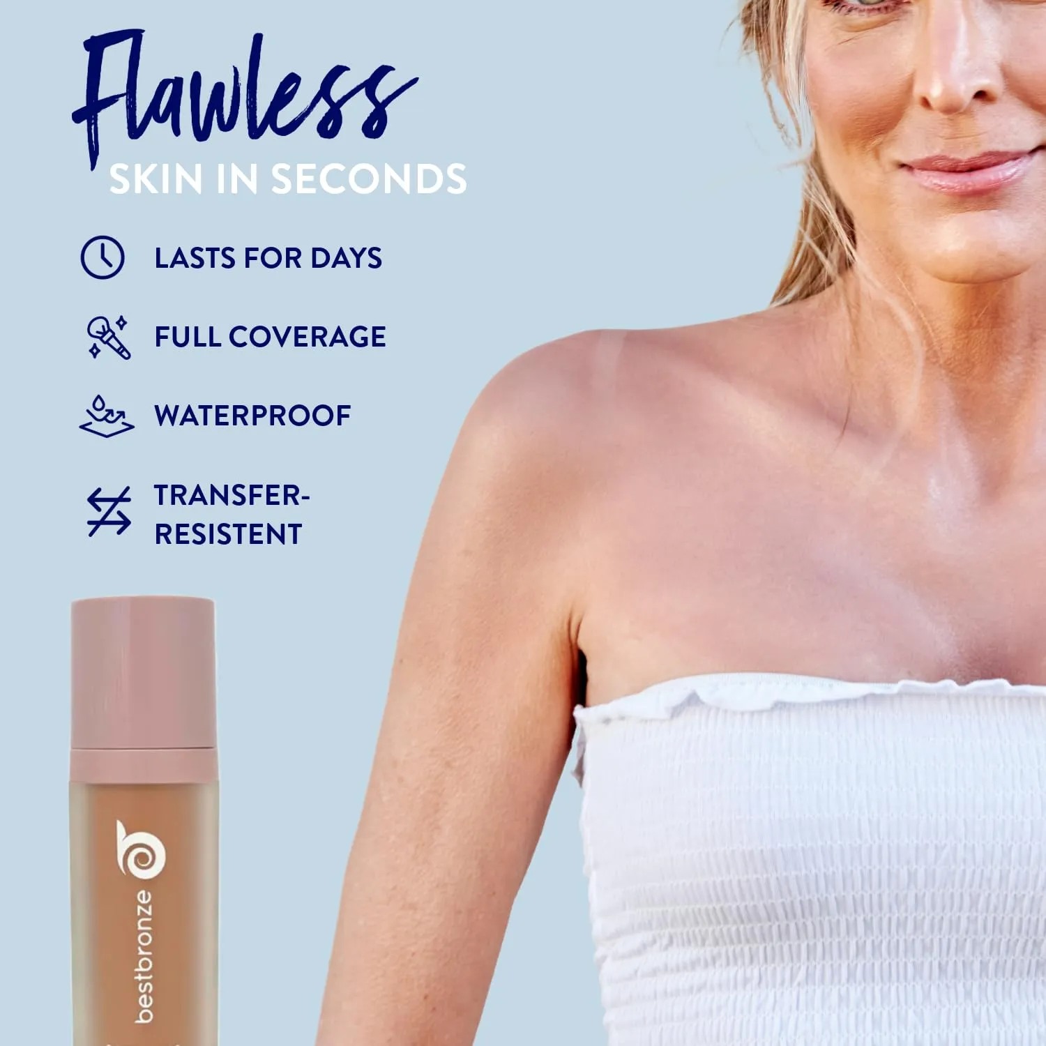 Best Bronze Bombshell Body Makeup - Tattoo Cover Up Makeup & Body Foundation Waterproof - Tattoo Concealer Waterproof for Scars, Varicose Veins Cover Up & Leg Foundation (NC6 Fair Radiance)