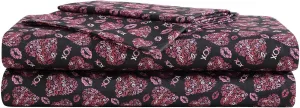 Betsey Johnson - Queen Bed Sheets, Super Soft Bedding with Matching Sham(s), Fade & Wrinkle Resistant Bed Essentials (Lipstick Betsey Pink, Queen)