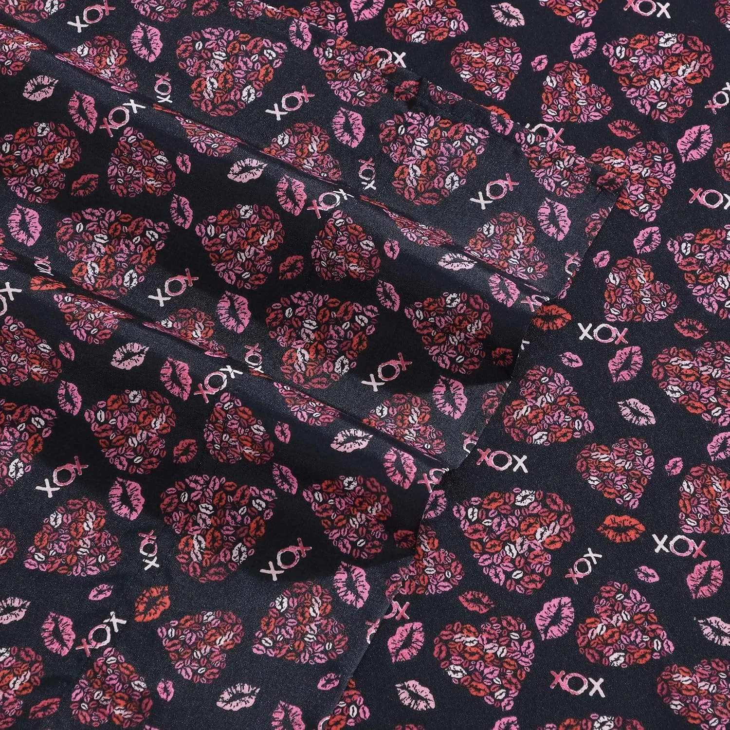 Betsey Johnson - Queen Bed Sheets, Super Soft Bedding with Matching Sham(s), Fade & Wrinkle Resistant Bed Essentials (Lipstick Betsey Pink, Queen)