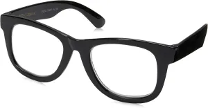 Betsey Johnson womens Thea Blue Light Glasses Reading Glasses, Shiny Black, 142mm