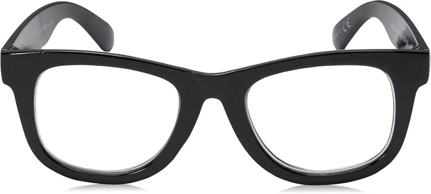 Betsey Johnson womens Thea Blue Light Glasses Reading Glasses, Shiny Black, 142mm