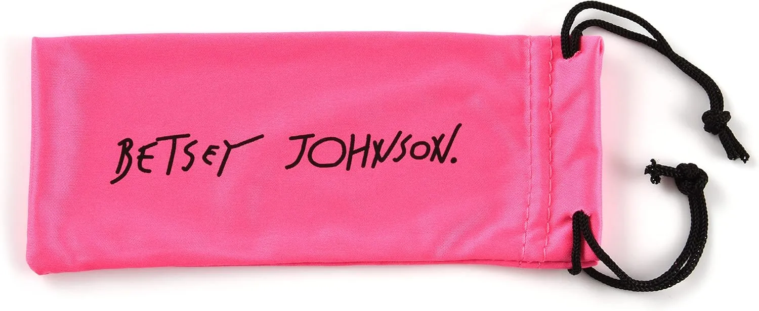 Betsey Johnson womens Thea Blue Light Glasses Reading Glasses, Shiny Black, 142mm