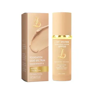 Biological Match 4-in-1 Foundation - Light/Medium Spectrum, Mature Skin Color Changed, Protect from Sun SPF 50  Concealers Waterproof (Light, 1 Ounce)