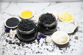 Black Hawaiian & Dead Sea Salt Scrub (Bulgarian Rose)