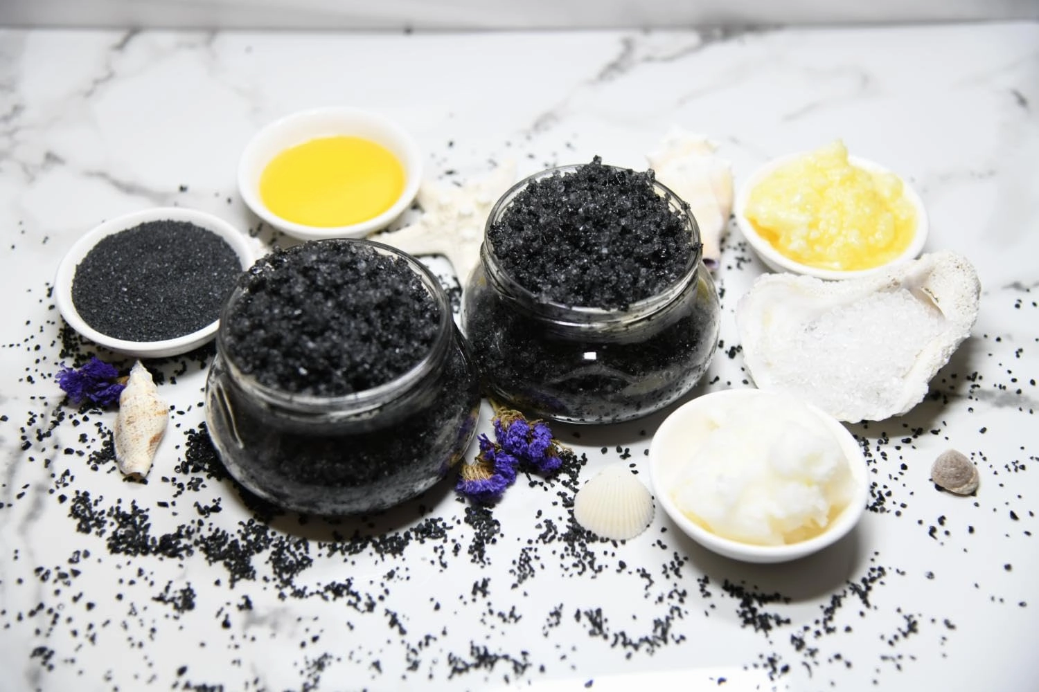 Black Hawaiian & Dead Sea Salt Scrub (Bulgarian Rose)