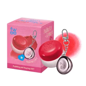 Blurry Pudding Pot   Keychain SET | Airbrushed Blush & Lip, Buildable Pigment, Long-lasting, Lightweight, Easy to Blend, Natural Soft Matte Finish Makeup – D-day (Neon Red) | 0.17 oz