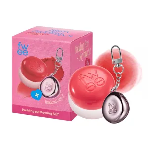 Blurry Pudding Pot   Keychain SET | Airbrushed Blush & Lip, Buildable Pigment, Long-lasting, Lightweight, Easy to Blend, Natural Soft Matte Finish Makeup – Girls (Coral Red) | 0.17 oz