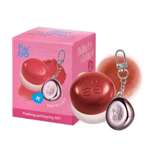 Blurry Pudding Pot   Keychain SET | Airbrushed Blush & Lip, Buildable Pigment, Long-lasting, Lightweight, Easy to Blend, Natural Soft Matte Finish Makeup – Lyrics (Rose Brown) | 0.17 oz