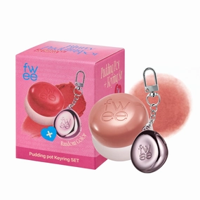Blurry Pudding Pot   Keychain SET | Airbrushed Blush & Lip, Buildable Pigment, Long-lasting, Lightweight, Easy to Blend, Natural Soft Matte Finish Makeup – My (Peachy Nude) | 0.17 oz