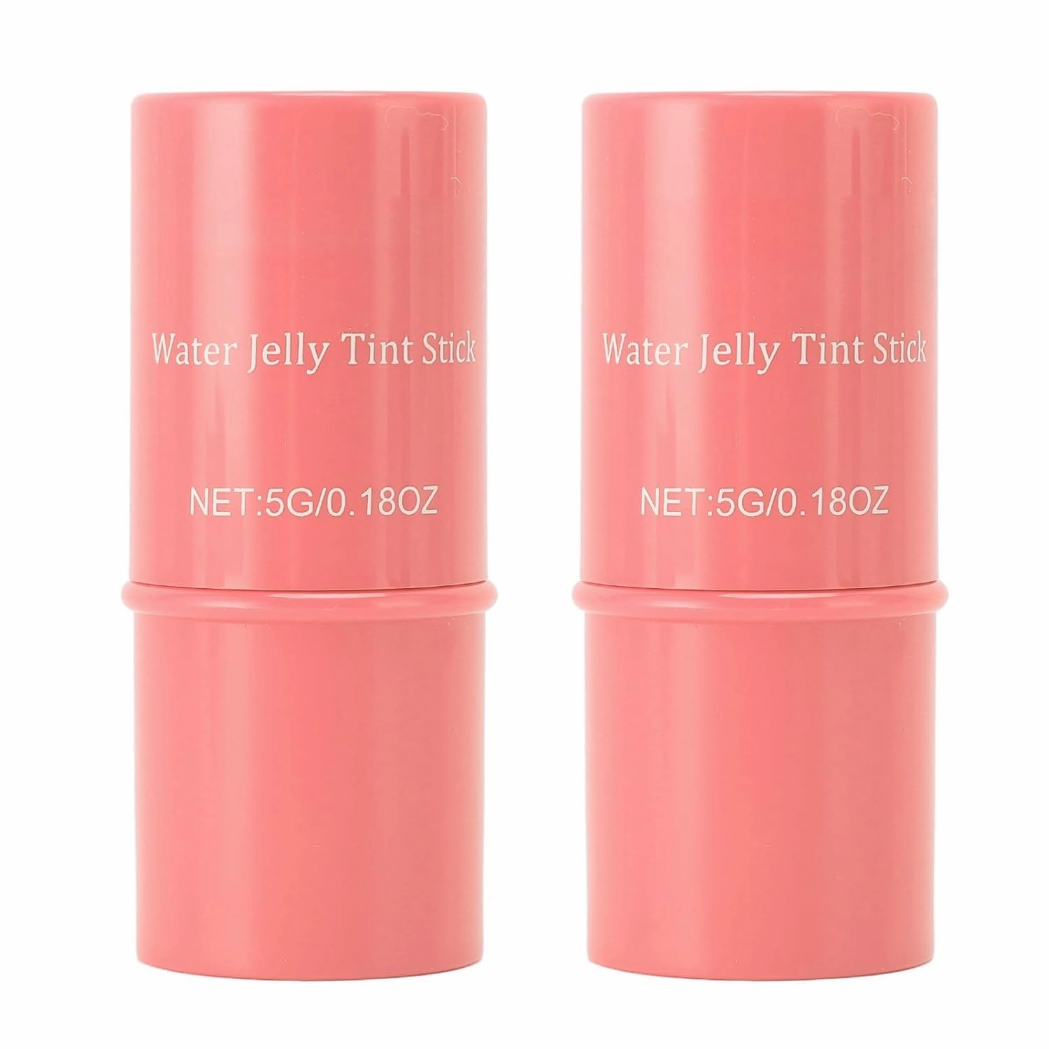 Blush Stick, High Color Pigmentation Wide Application Fine Texture Blush Face Makeup Stick Portable Rotation Design 5gx2 for Home (Red)