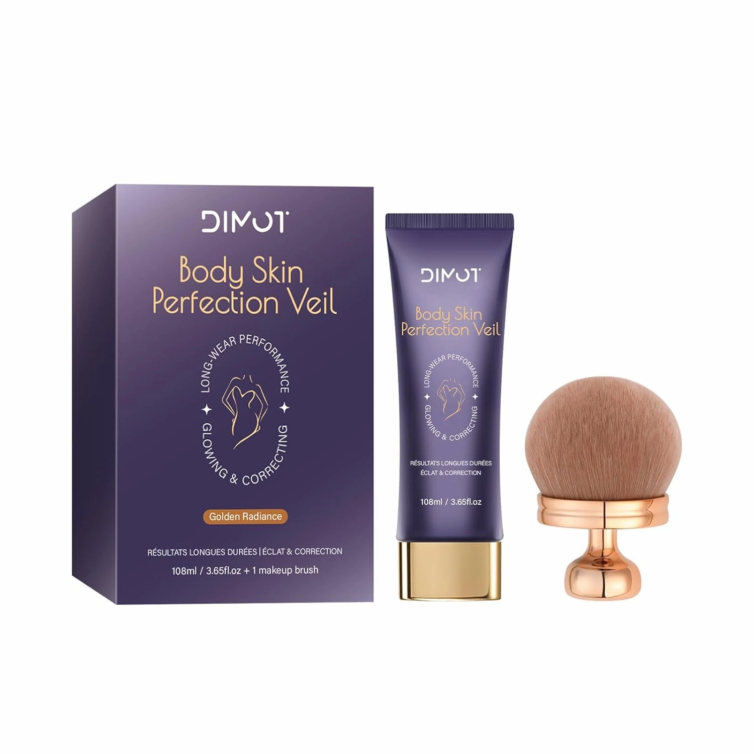 Body Concealer - Long-Lasting Luminous Finish | tattoo cover up makeup waterproof | Breathable Buildable Coverage，3.65 fl.oz (Golden)