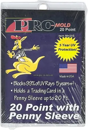 Box(25) Pro-Mold 20 pt. Magnetic One Touch Card Holder Holds Sleeved Card MH20S