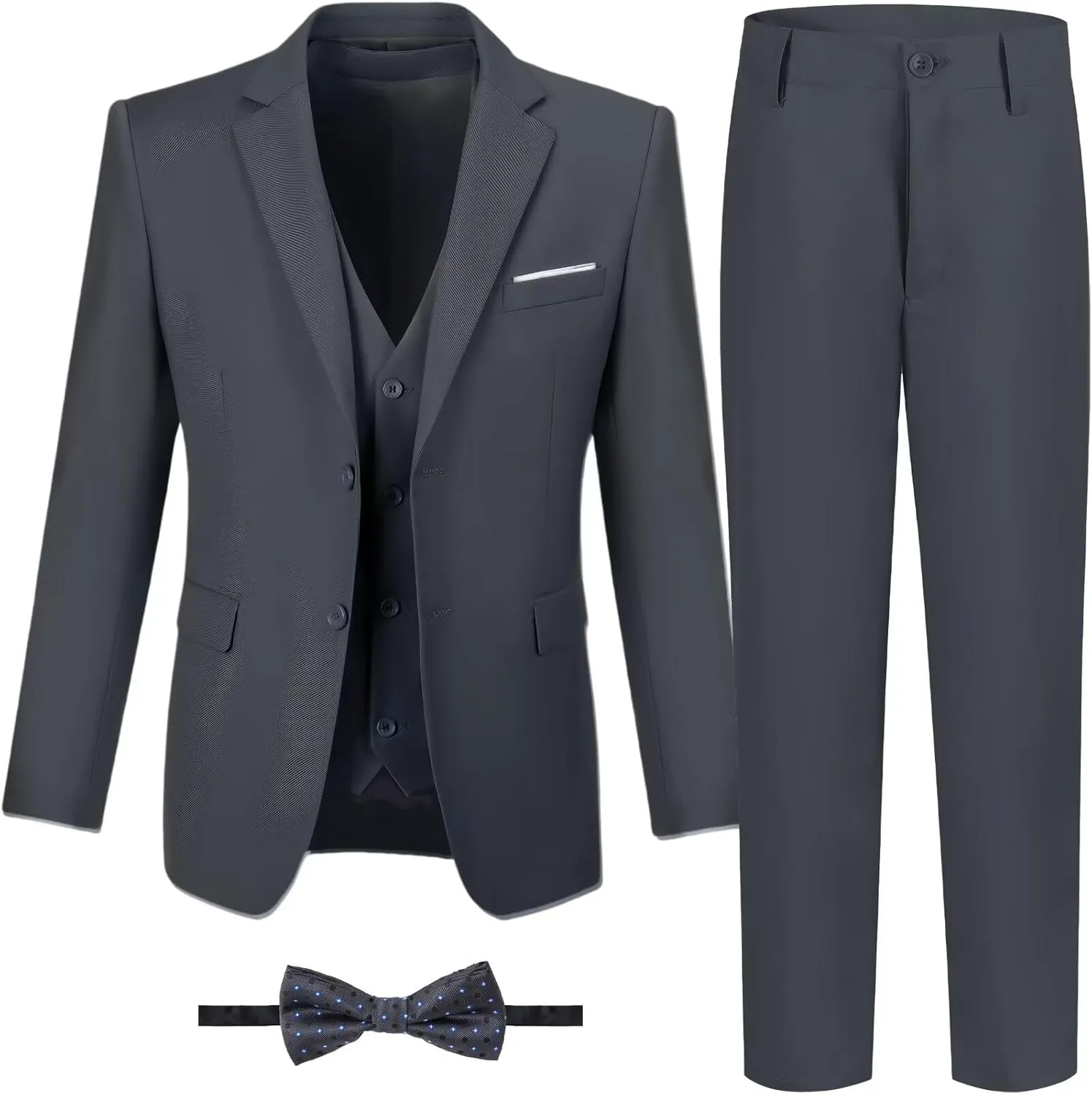 Boys Suits Formal Tuxedo Suits for Boys Wedding Easter Outfits Kids Suit Dress Jacket Vest Pants Tie Set
