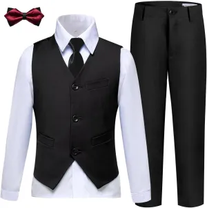 Boys Suits Slim Fit Toddler Tuxedo Suit Set for Teen Boys Communion Dress Clothes Kids Wedding Ring Bearer Outfit