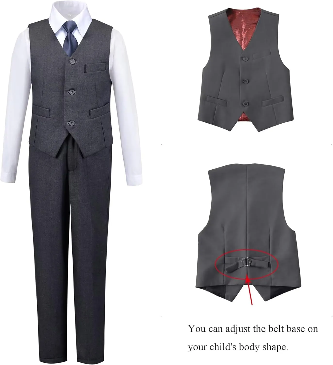 Boys Suits Slim Fit Toddler Tuxedo Suit Set for Teen Boys Communion Dress Clothes Kids Wedding Ring Bearer Outfit