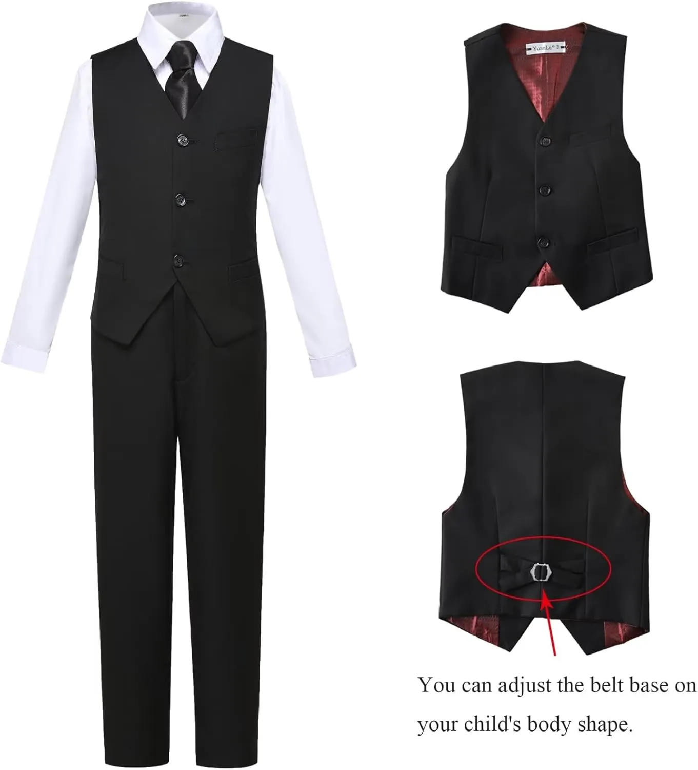 Boys Suits Slim Fit Toddler Tuxedo Suit Set for Teen Boys Communion Dress Clothes Kids Wedding Ring Bearer Outfit