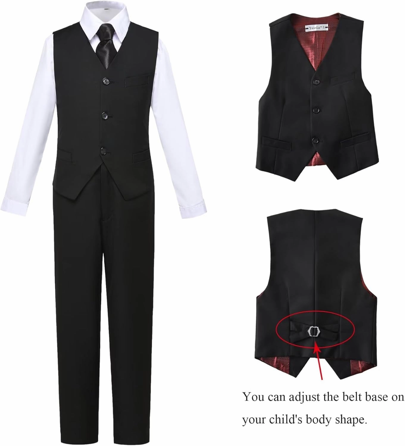 Boys Suits Slim Fit Toddler Tuxedo Suit Set for Teen Boys Communion Dress Clothes Kids Wedding Ring Bearer Outfit