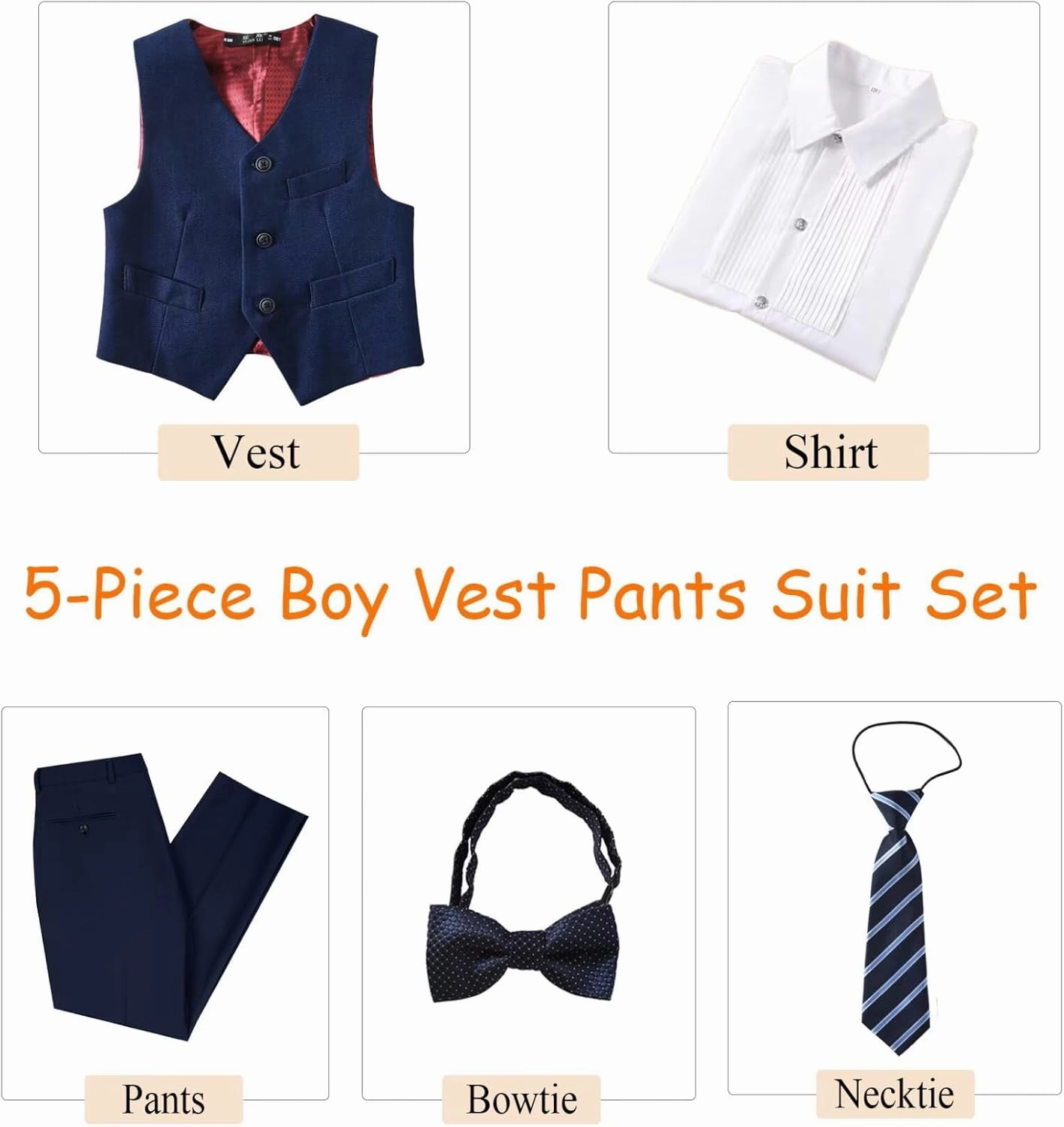 Boys Suits Slim Fit Toddler Tuxedo Suit Set for Teen Boys Communion Dress Clothes Kids Wedding Ring Bearer Outfit