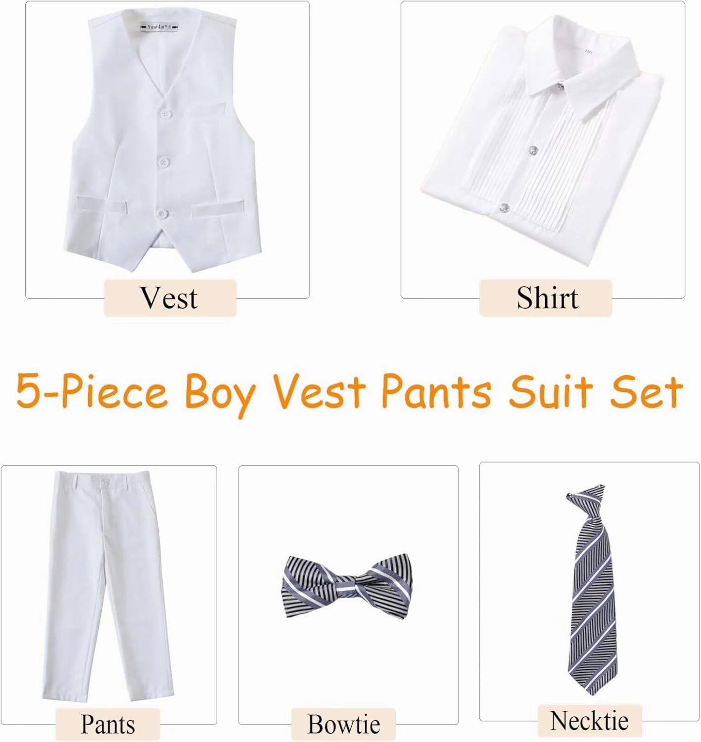 Boys Suits Slim Fit Toddler Tuxedo Suit Set for Teen Boys Communion Dress Clothes Kids Wedding Ring Bearer Outfit