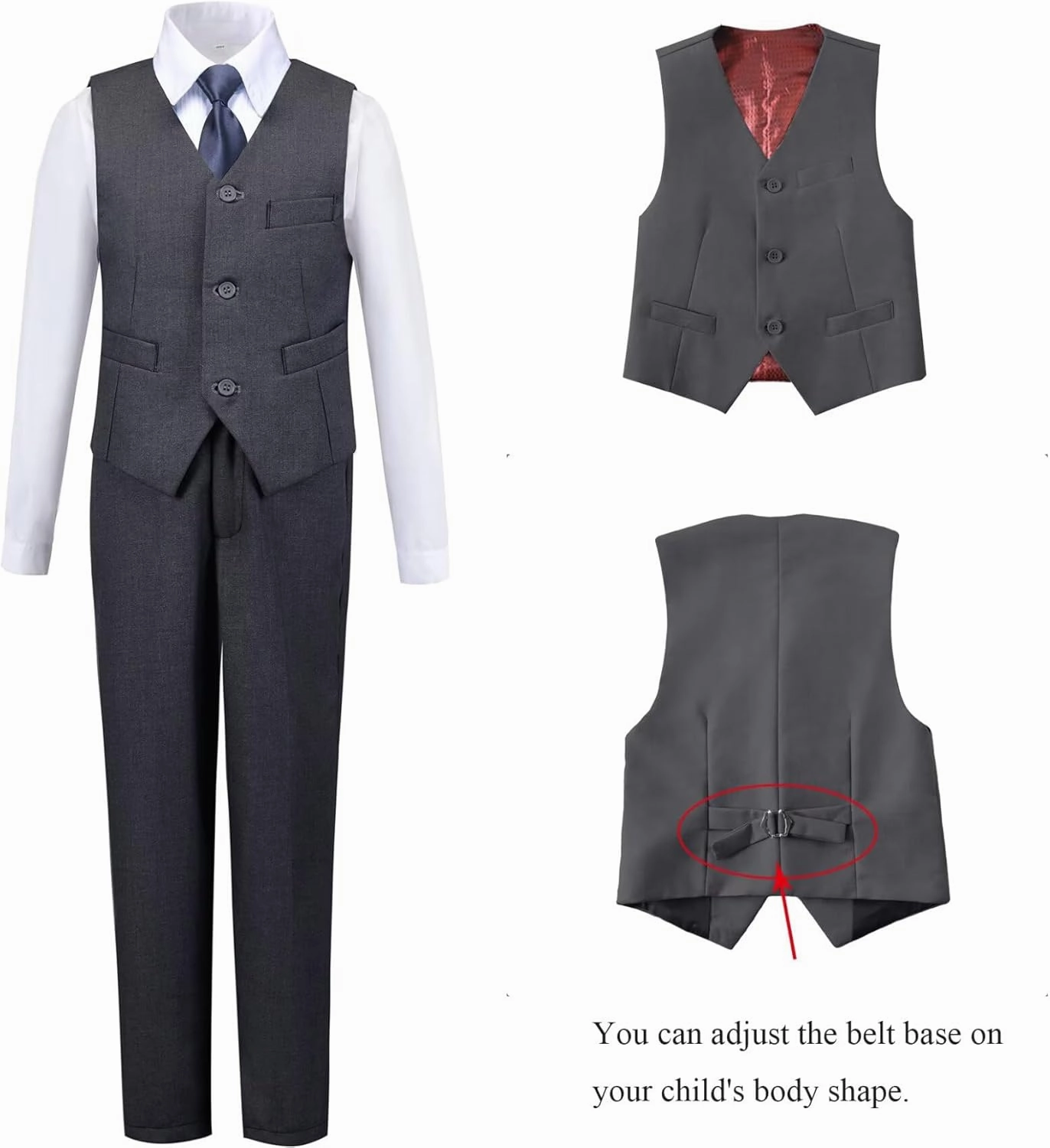Boys Suits Slim Fit Toddler Tuxedo Suit Set for Teen Boys Communion Dress Clothes Kids Wedding Ring Bearer Outfit