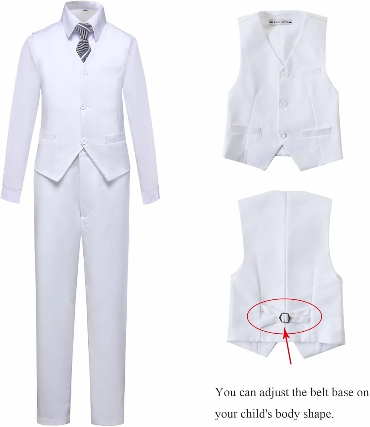 Boys Suits Slim Fit Toddler Tuxedo Suit Set for Teen Boys Communion Dress Clothes Kids Wedding Ring Bearer Outfit