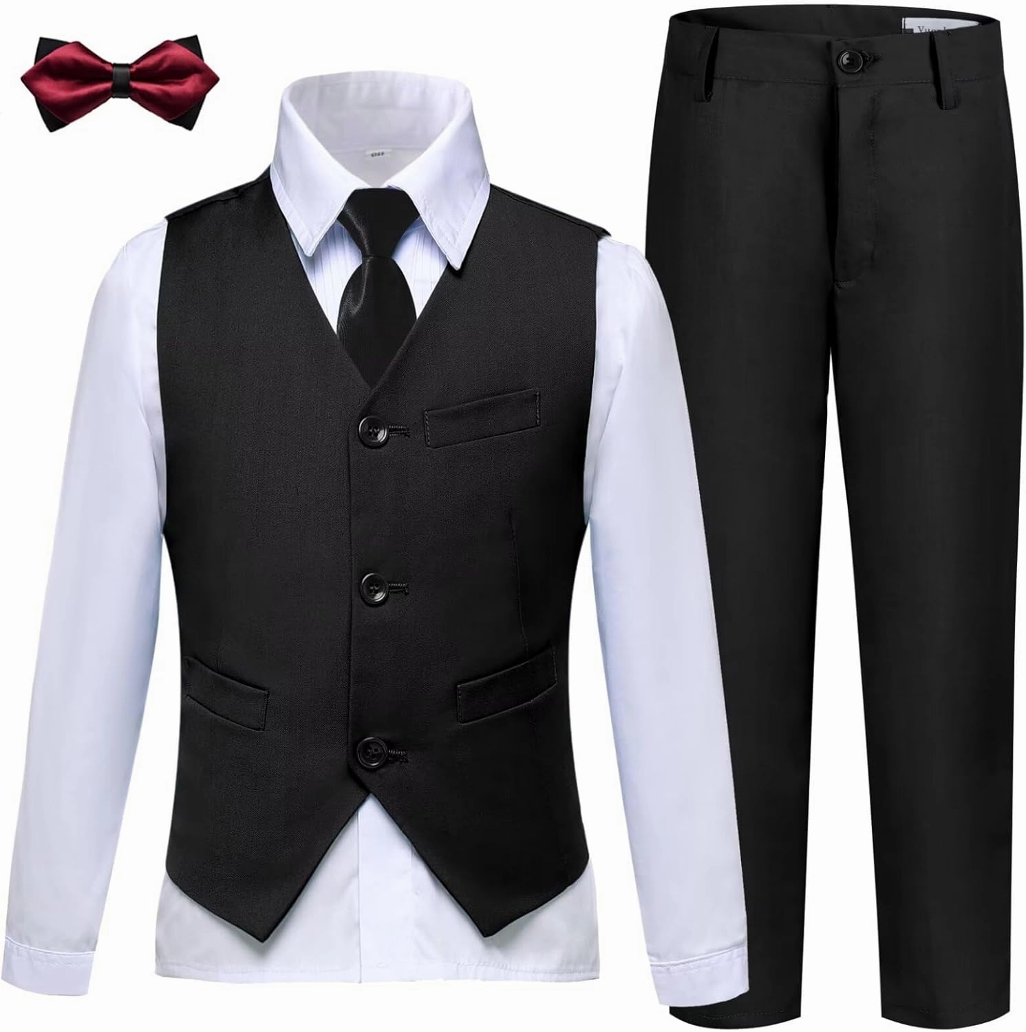 Boys Suits Slim Fit Toddler Tuxedo Suit Set for Teen Boys Communion Dress Clothes Kids Wedding Ring Bearer Outfit