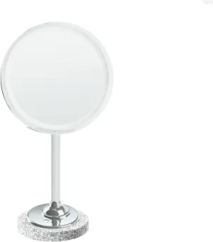 Brot INTEMPOREL Lighted Vanity Mirror on Marble Base, 9 1/2 Inches in Diameter