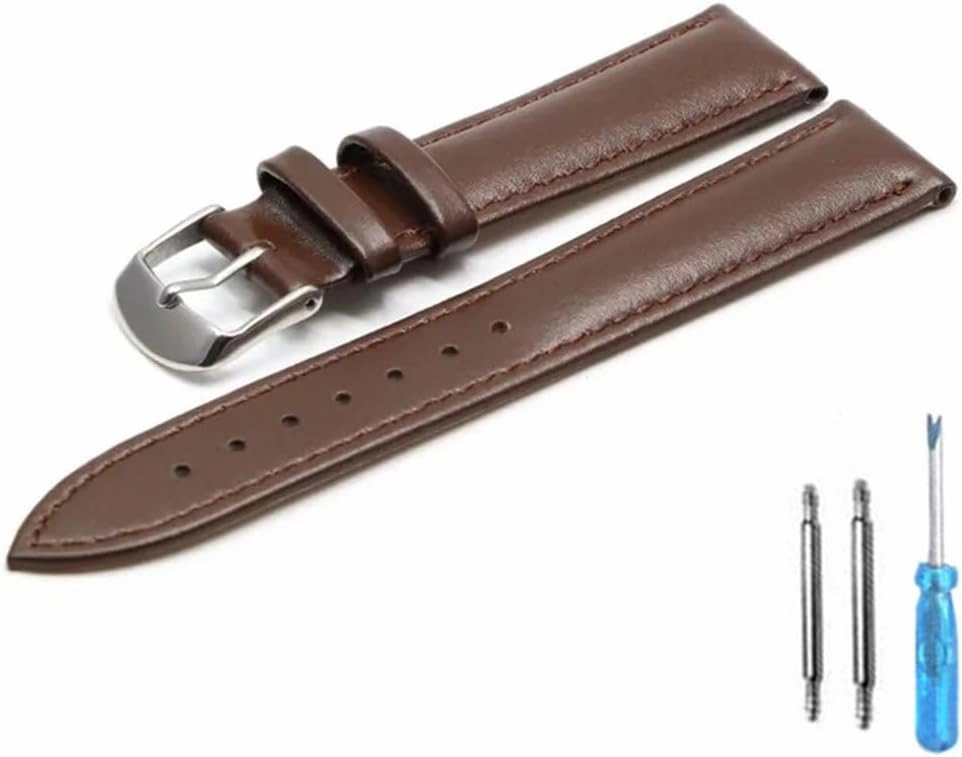 Brown Leather Bracelet With Rose Gold Clasp Bracelet 18mm 20mm watch band 22mm watch Strap For All watch