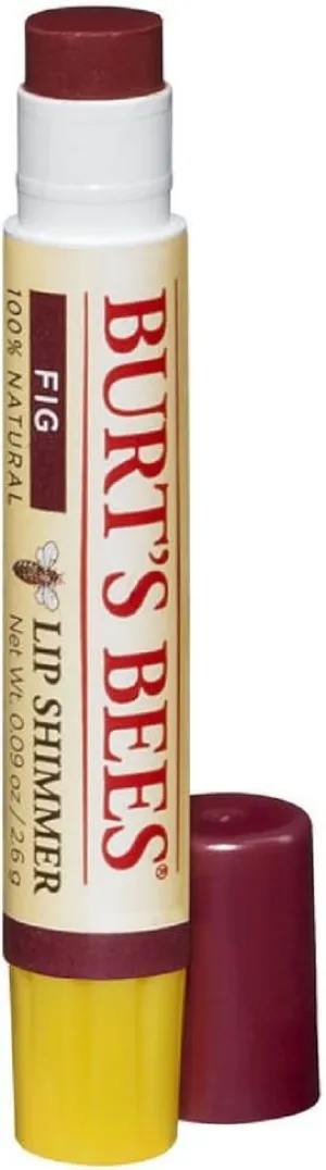Burt's Bees Lip Balm, Moisturizing Lip Shimmer for Women, for All Day Hydration, with Vitamin E & Coconut Oil, 100% Natural, Fig, 0.09 Ounce - 9 Pack