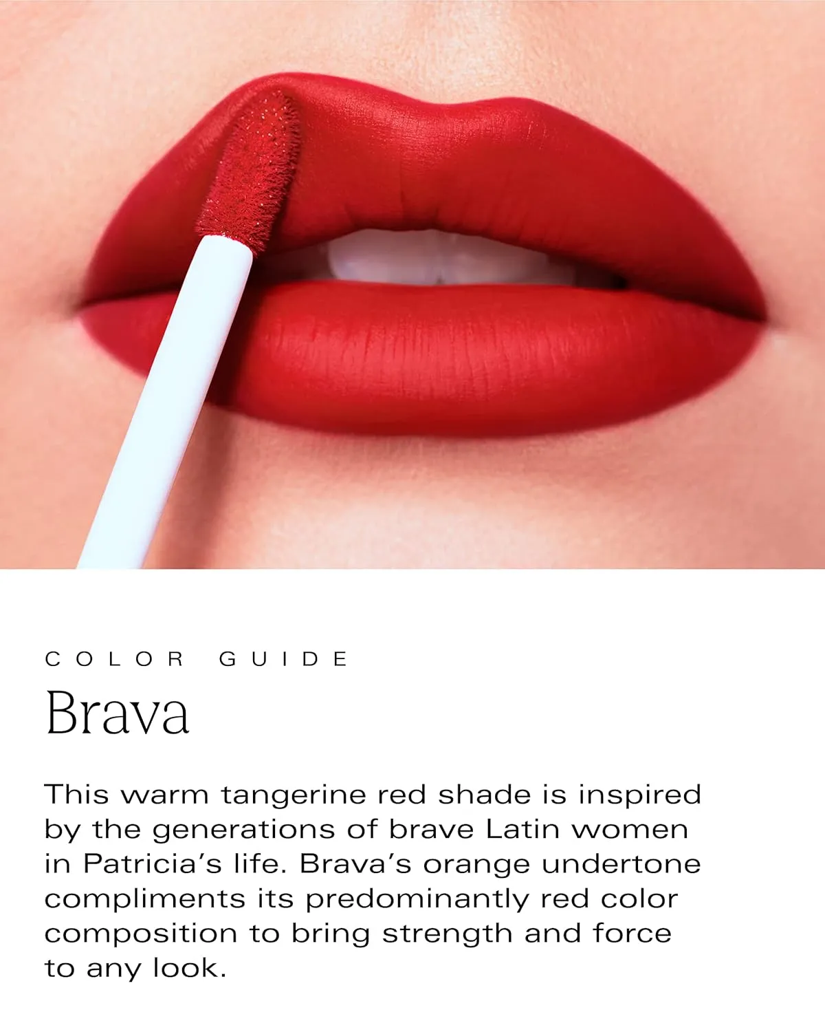by Patricia De León | Bold Aspirations Liquid Lipstick (Brava) | Highly Pigmented Smooth Matte Finish | Warm Red Tone | Long Lasting, Non-Transfer, Hydrating Formula | Vegan | Cruelty-Free | .14 fl oz