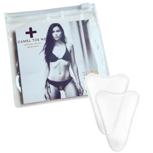 Camel Toe NO! Ultra-thin translucent reusable silicone smoothing underwear inserts (2 Pack). Blend seamlessly, waterproof & stick to clothing, not skin. Prevents appearance of camel toe & chafing.