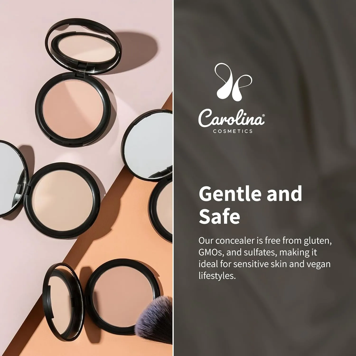 Candelilla Cream Concealer - Taupe Color - Vegan, Gluten-Free, Non-GMO - Minimizes Dark Circles, Blemishes, Redness & Uneven Skin Tone with Shea Butter & Coconut Oil - 0.11 oz