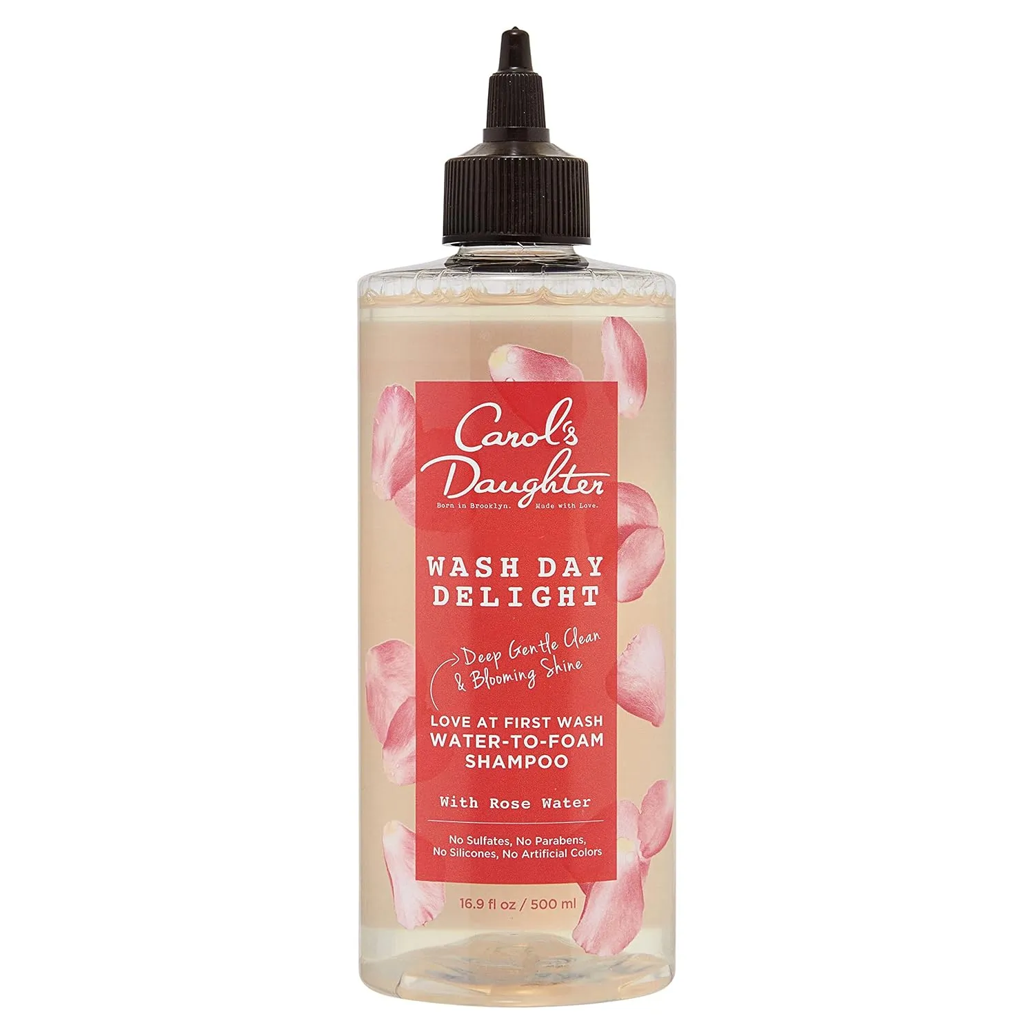 Carol's Daughter Wash Day Delight Water-to-Foam Sulfate Free Vegan Shampoo with Rose Water and Micellar Technology, Paraben and Silicone Free, Best for Kinky, Curly Hair, 16.9 fl oz