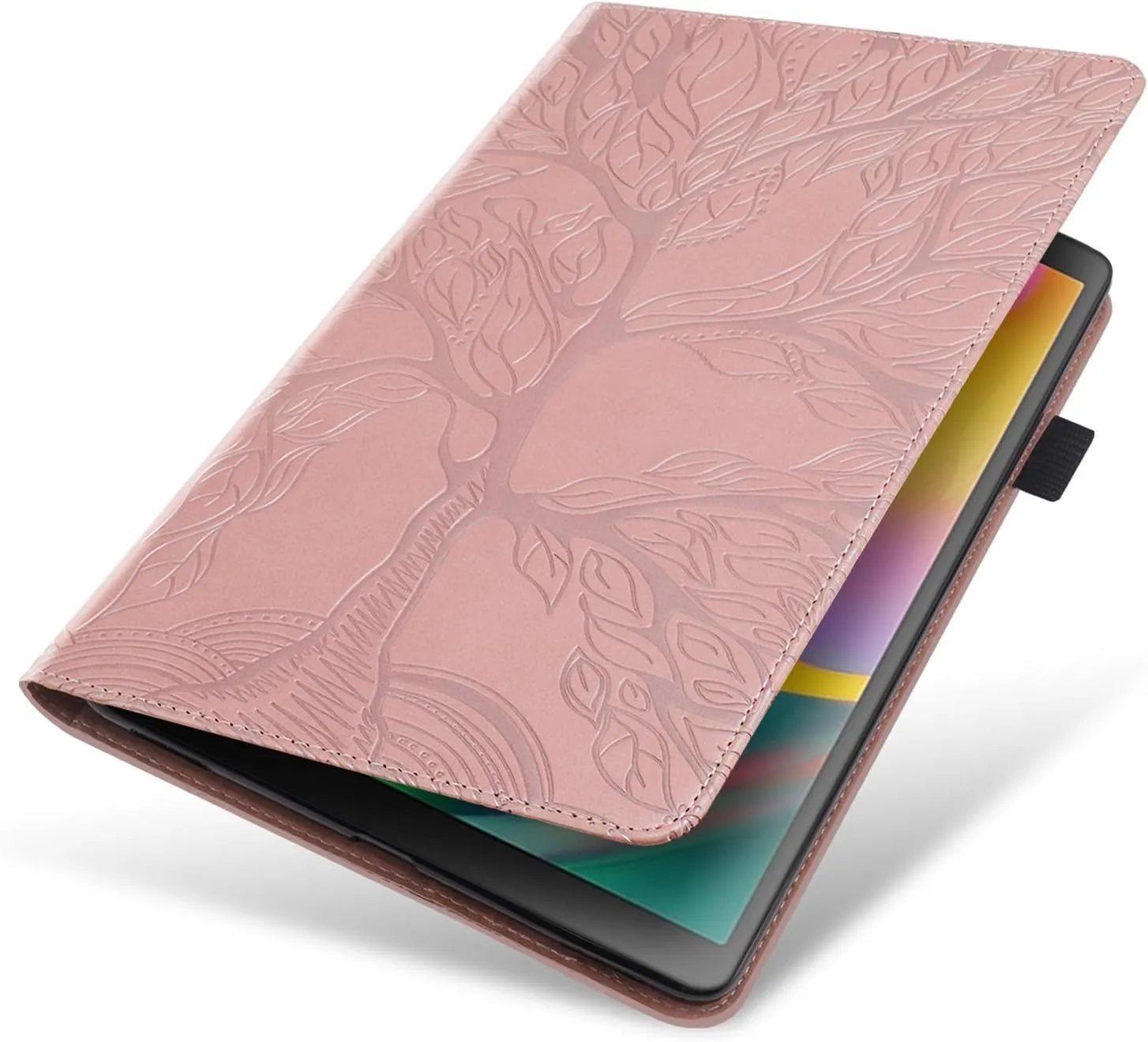 Case for Lenovo Tab M9 9.0 inch (TB-310FU, 2023 Released)，Slim Folding case Lightweight PU Leather Cover Flip Stand Shell with Card Holder for Lenovo Tab M9 9" 2023 Android Tablet-Rose Gold