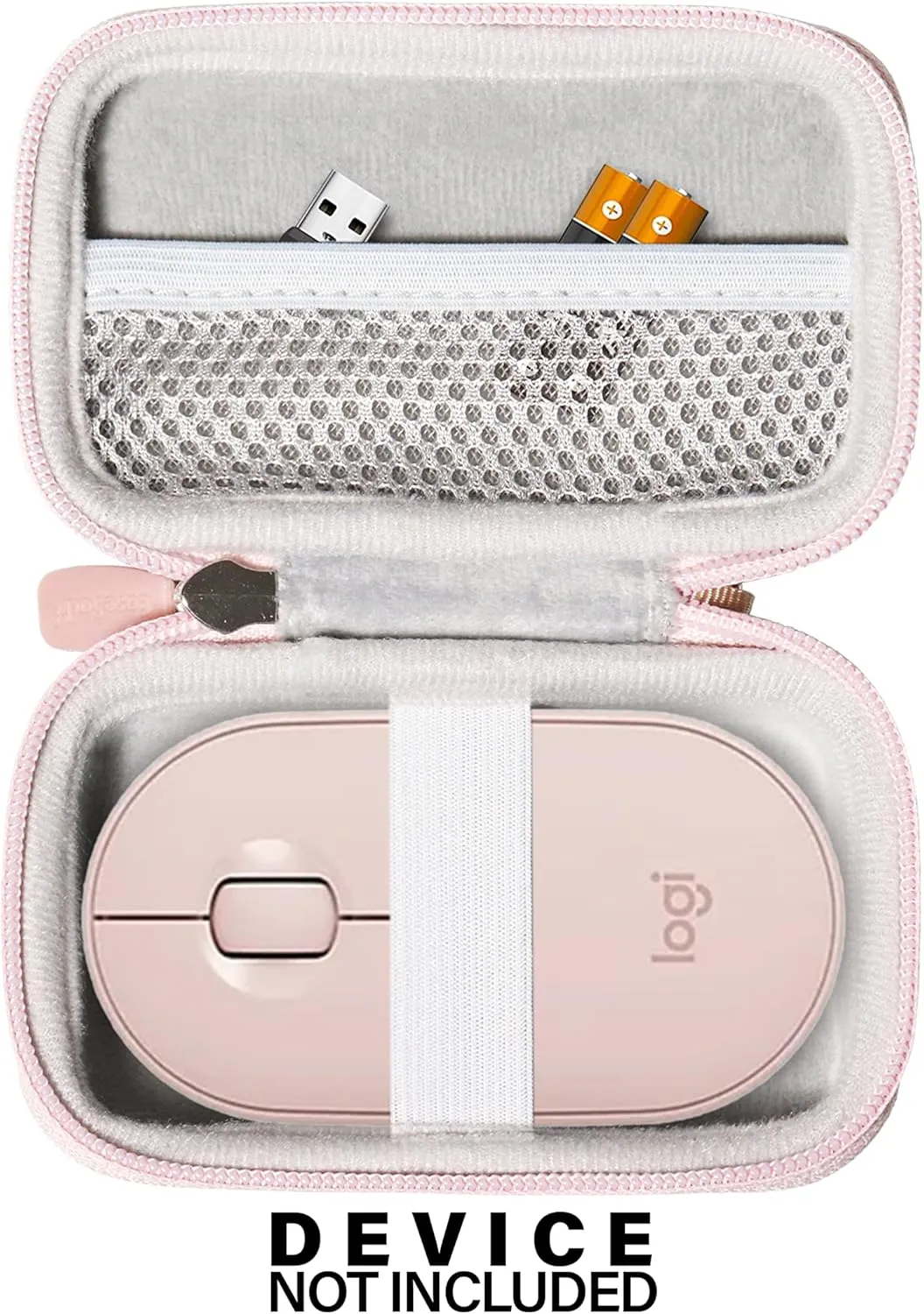 CaseSack Mouse Case for Logitech Pebble, Pebble M350, M355, i345 Wireless Bluetooth Mouse (Rose gold)
