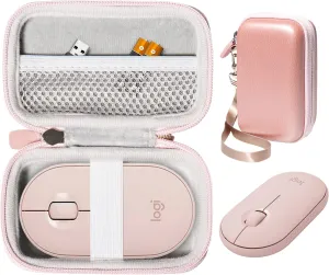 CaseSack Mouse Case for Logitech Pebble, Pebble M350, M355, i345 Wireless Bluetooth Mouse (Rose gold)
