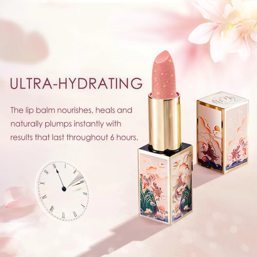 CATKIN Tinted Lip Balm Glitter Lip Stain Ultra Hydrating Lip Moistrurizer Chapstick with Vitamin E Nourishing For Cracked & Dry Lips 0.12 oz C15 Destiny - Wine Red