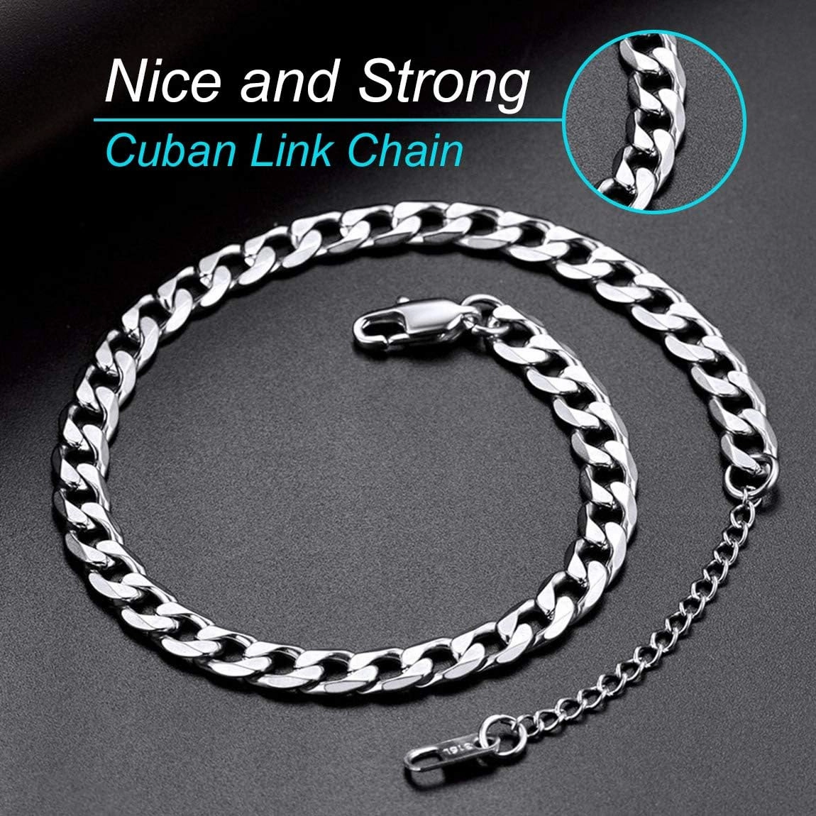 ChainsPro Resizable Anklet Chain for Women Men, Figaro/Wheat/Twist Rope/Cuban Foot Bracelet-Strong with Good Clasp-18K Gold Plated(Send Gift Box)